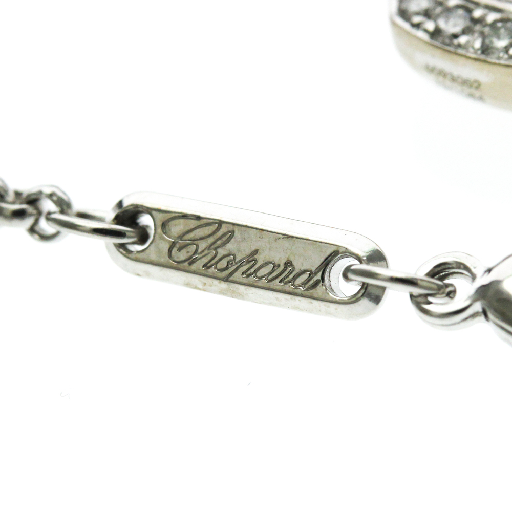 CHOPARD 18k Silver Diamond Heart Necklace - Picture 11 of 15